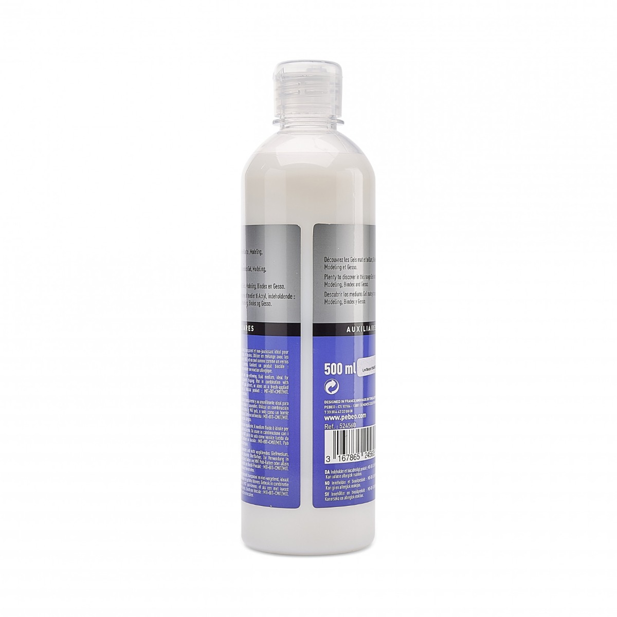Pébéo STUDIO ACRYLICS MEDIUM LISSAGE FLACON 500 ML Vue de dos