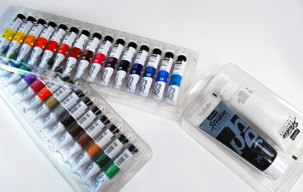 Pébéo ÉTUI 30 TUBES DE 20 ML + 2 TUBES 100 ML ASSORTIS Pack Ouvert