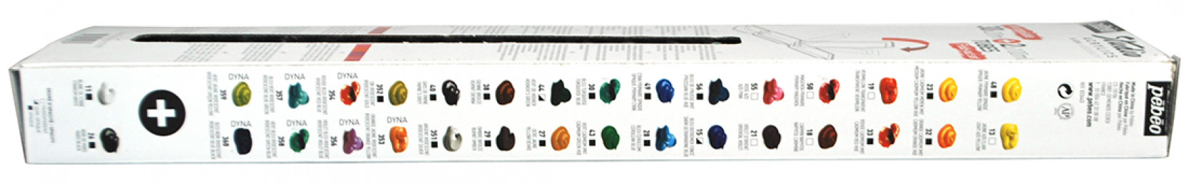 Pébéo ÉTUI 30 TUBES DE 20 ML + 2 TUBES 100 ML ASSORTIS Palette de couleur