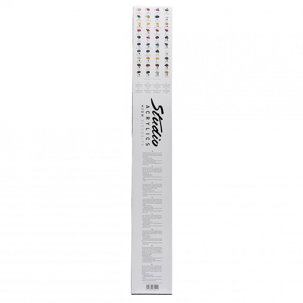 Pébéo STUDIO ACRYLICS ETUI 40 TUBES DE 20 ML ASSORTIS Vue de dos