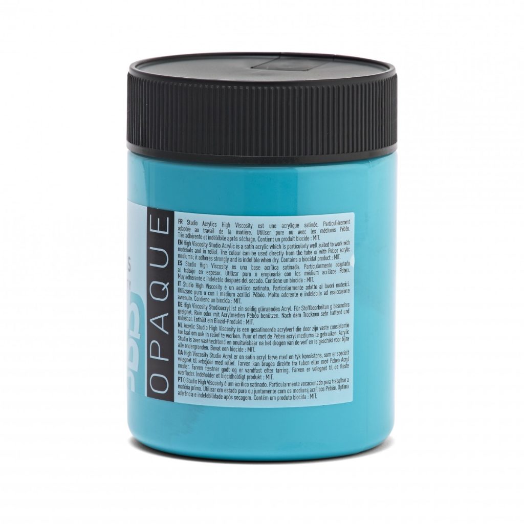 Pébéo ACRYLIQUE FINE STUDIO ACRYLICS 500 ML BLEU TURQUOISE Vue de droite