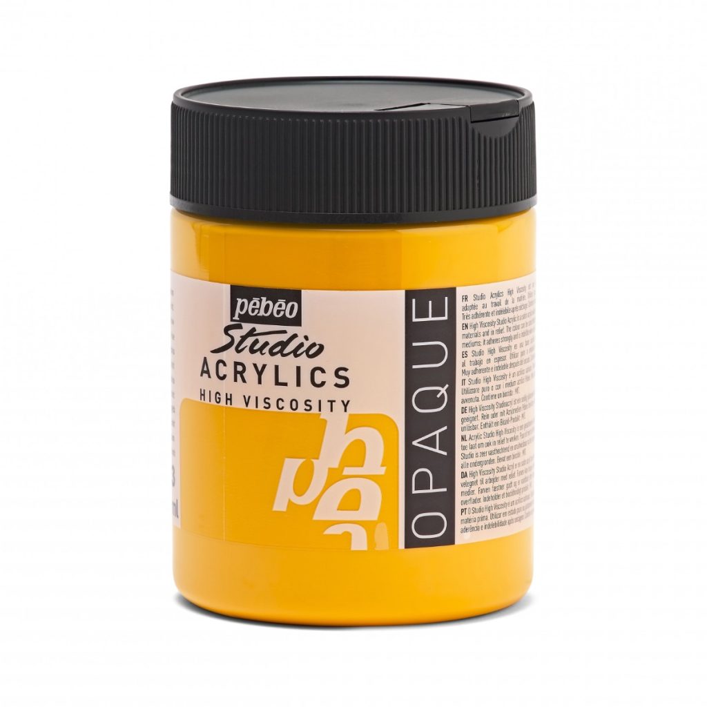 Pébéo ACRYLIQUE FINE STUDIO ACRYLICS 500 ML JAUNE CADMIUM MOYEN IMITATION Vue de gauche