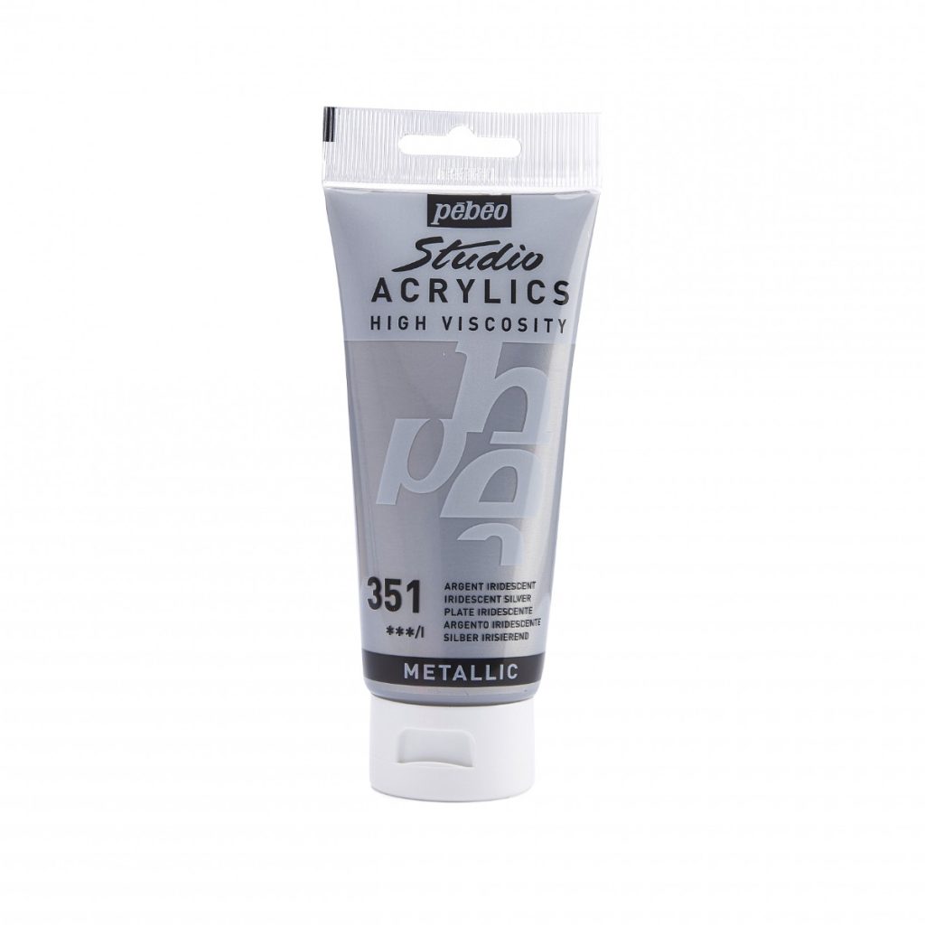 Pébéo ACRYLIQUE FINE STUDIO ACRYLICS 100 ML ARGENT Vue de face
