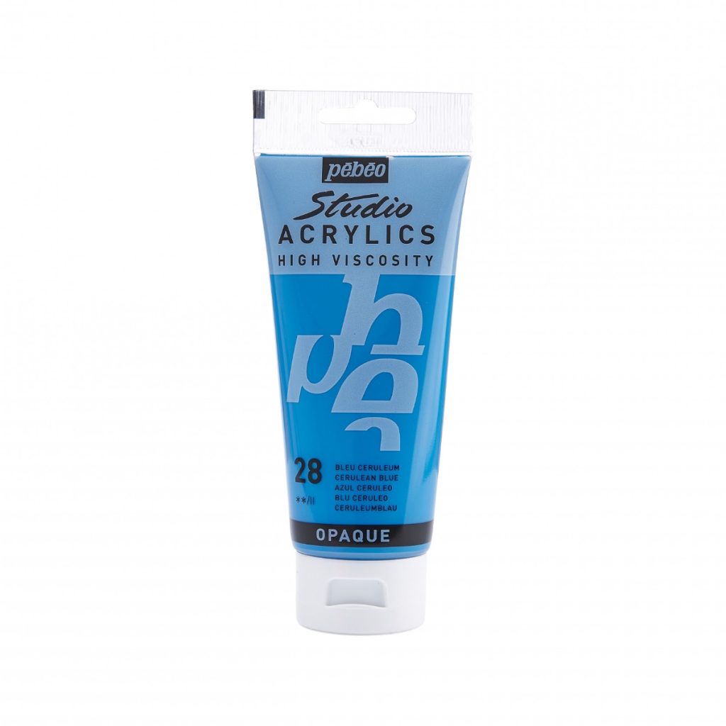 Pébéo ACRYLIQUE FINE STUDIO ACRYLICS 100 ML BLEU CERULEUM Vue de face
