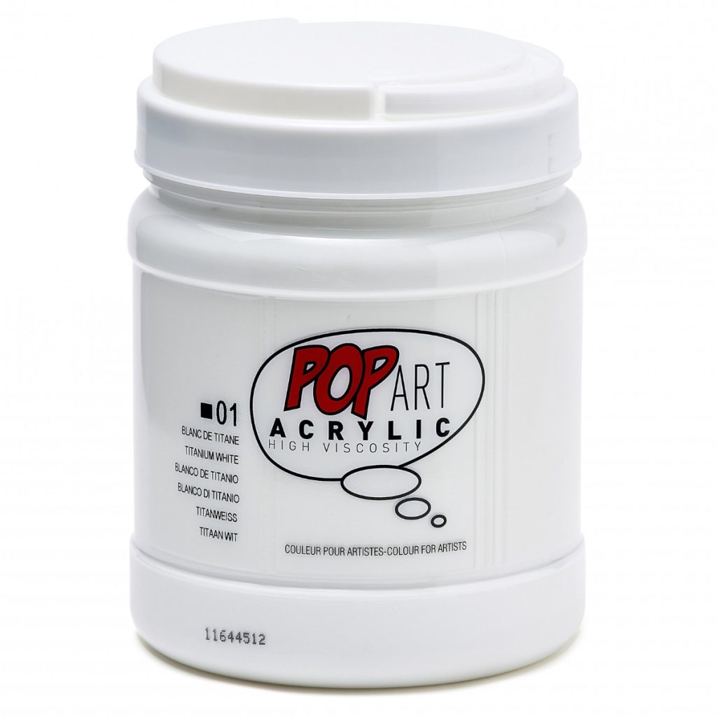 Pébéo ACRYLIQUE ETUDE POP ART 700 ML BLANC TITANE Vue de face