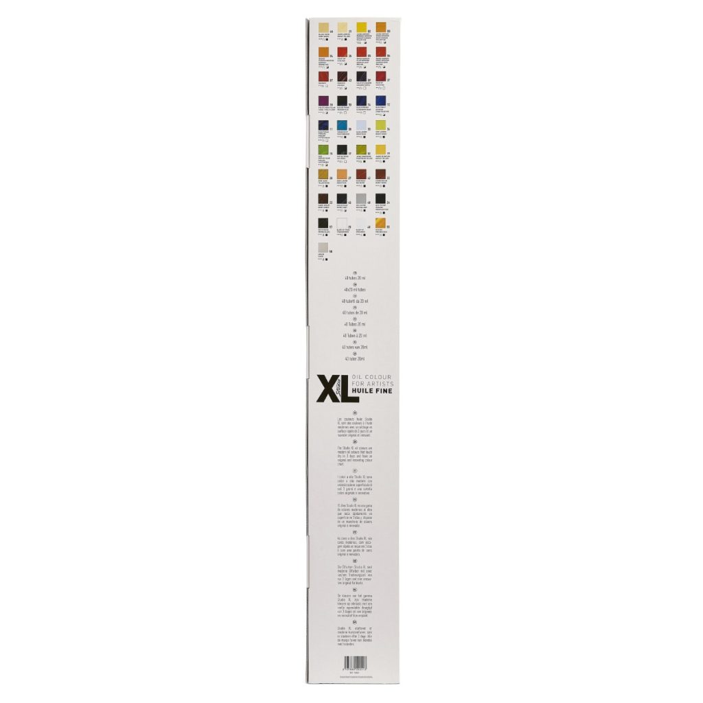 Pébéo HUILE FINE XL ETUI 40 TUBES DE 20 ML ASSORTIS Vue de dos